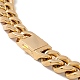 Ion Plating(IP) 304 Stainless Steel Curb Chains Necklace for Women(NJEW-E155-08G-01)-3