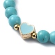 Synthetic Turquoise Round Beaded Stretch Bracelets(BJEW-JB09881-08)-3