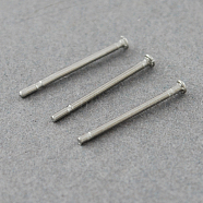 304 Stainless Steel Flat Head Pins, Stainless Steel Color, 12x0.7mm, 21 Gauge, Head: 1.5mm(STAS-R047-A12mm)