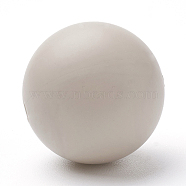 Food Grade Eco-Friendly Silicone Beads, Round, Wheat, 8~10mm, Hole: 1~2mm(SIL-R008A-55)