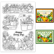 PVC Plastic Stamps, for DIY Scrapbooking, Photo Album Decorative, Cards Making, Stamp Sheets, Plants Pattern, 16x11x0.3cm(DIY-WH0167-56-1025)