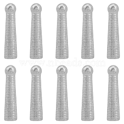 10Pcs Alloy Cord Ends, Bolo Tie End Caps, Cone, Platinum, 25.5x6mm, Inner Diameter: 4.5mm(FIND-FH0006-77)