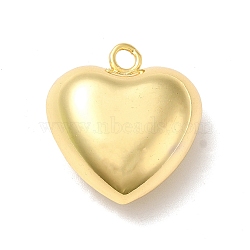 Rack Plating Brass Pendants, Long-Lasting Plated, Cadmium Free & Lead Free, Heart, Real 18K Gold Plated, 22x20x10mm, Hole: 2.5mm(KK-K269-03G-RS)