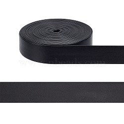 Flat PU Imitation Leather Cord, for Bag Strap Making, Black, 1 inch(25mm), about 5.47 Yards(5m)/Roll(SRIB-WH0011-164E)