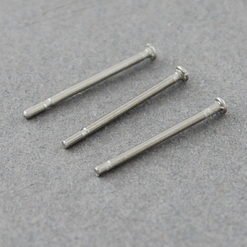 304 Stainless Steel Flat Head Pins, Stainless Steel Color, 12x0.7mm, 21 Gauge, Head: 1.5mm