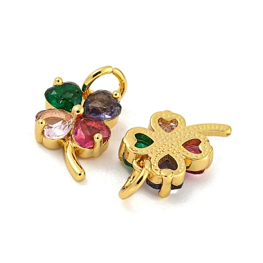 Brass with Colorful Cubic Zirconia Charms(KK-G490-19G)-2