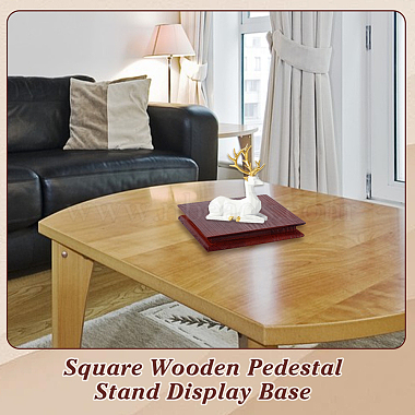 Wood Display Pedestals(WOOD-WH0034-78B)-6