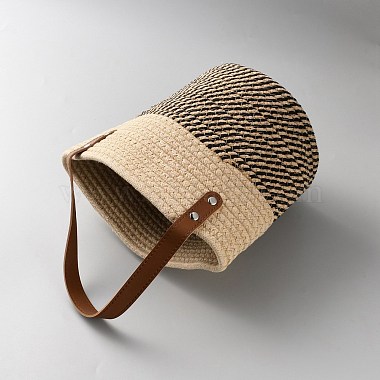 Woven Cotton Storage Baskets(AJEW-WH20054-010E)-2