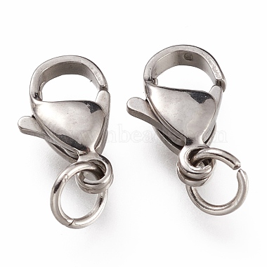 Tarnish Resistant 304 Stainless Steel Lobster Claw Clasps(X-STAS-G240-01D-P)-2