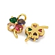 Brass with Colorful Cubic Zirconia Charms(KK-G490-19G)-2