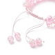 bracelet en perles de verre tressées rondes bling(BJEW-JB08794-01)-2