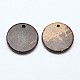 Wood Jewelry Findings Flat Round Coconut Pendants(X-COCO-E001-10A)-2