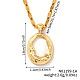 Chic Minimalist Brass Oval Pendant Dapped Chain Necklace for Women(VG2128-1)-1