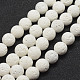 Brins de perles de pierre de lave naturelle non cirés(X-G-J367-01-8mm)-1