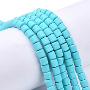 Handmade Polymer Clay Bead Strands, Column, Dark Turquoise, 6.5x6mm, Hole: 1.2mm, about 61pcs/strand, 15.75 inch(40cm)(X-CLAY-ZX006-01-77)