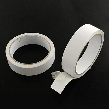Office School Supplies Double Sided Adhesive Tapes, White, 20mm, about 10m/roll, 11rolls/group