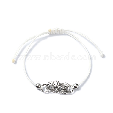 White Waxed Polyester Cord Bracelets