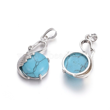Synthetic Turquoise Pendants(G-L512-N02)-2
