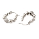 Brass Micro Pave Clear Cubic Zirconia Hoop Earrings(EJEW-G399-02P)-2