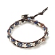 bracelet en perles de jaspe impérial naturel (teint) avec cœur en alliage(BJEW-JB08173)-1