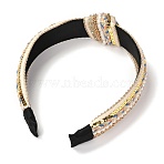 Plastic Hair Bands, with Rhinestone, Seashell Color, 23~35mm, Inner Diameter: 119mm(MRMJ-P010-C01)