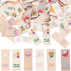 150Pcs 6 Styles Polyester Rectangle Clothing Label, for DIY Hair Tie Accessories, Mixed Color, Mixed Shapes, 40x15x1mm, 25pcs/style(DIY-CY0003-85)