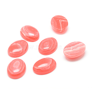 Dyed Synthetic Rhodochrosite Cabochons, Oval, 10x8x4mm(G-T020-8x10mm-05)