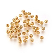 Tibetan Style Alloy Spacer Beads, Lead Free & Cadmium Free, Bicone, Golden Color, 4x4.5mm, Hole: 1mm(K094P011)