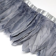 Fashion Goose Feather Cloth Strand Costume Accessories, Gainsboro, 100~180x38~62mm, about 2m/bag(FIND-Q040-05L)