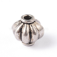 Rondelle Tibetan Style Alloy Beads, Cadmium Free & Lead Free, Antique Silver, 8.5x8mm, Hole: 2mm(PALLOY-O072-ZN179-RS)