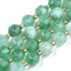 Natural Dolomite Beads Strands, Faceted, Dyed, Round, Green, 10.5x9.5mm, Hole: 1.2mm, about 31pcs/strand, 15.04 inch~15.35 inch(38.2cm~39cm)(G-T131-82B-16)