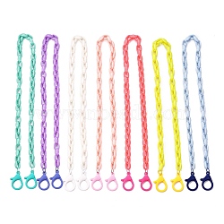 Personalized Acrylic Cable Chain Necklaces, Eyeglass Chains, Handbag Chains, with Plastic Lobster Claw Clasps, Mixed Color, 24.33 inch(61.8cm)(NJEW-JN02898)