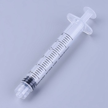 Screw Type Hand Push Glue Dispensing Syringe, Clear, 86x10~22.5mm, Capacity: 3ml