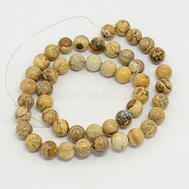 Picture Jasper Round Beads Strands(G-GSR8mmC016)-2