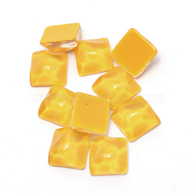 Gold Square Resin Cabochons
