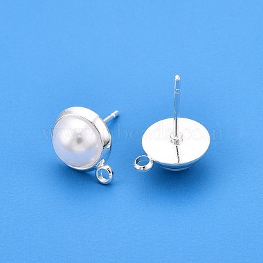 Brass Stud Earring Findings(KK-WH20013-07S)-3