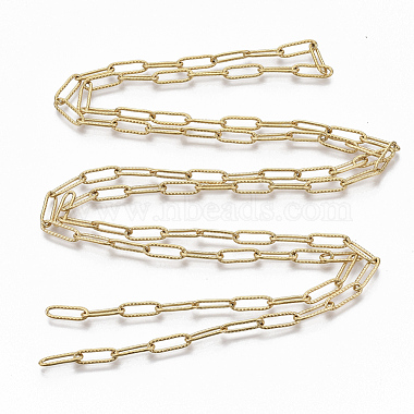 304 Stainless Steel Textured Paperclip Chains(CHS-S006-JN954-2)-3