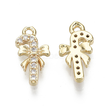 Brass Micro Pave Clear Cubic Zirconia Charms(KK-S348-525-NF)-2