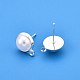 Brass Stud Earring Findings(KK-WH20013-07S)-3
