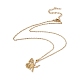 Initial Letter with Butterfly Pendant Necklace(NJEW-C026-01G-K)-2