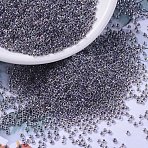 MIYUKI Round Rocailles Beads, Japanese Seed Beads, (RR3203) Magic Violet Lined Crystal, 11/0, 2x1.3mm, Hole: 0.8mm, about 1100pcs/bottle, 10g/bottle(SEED-JP0008-RR3203)