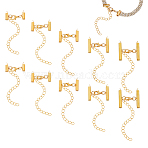 20Pcs 5 Style Brass Slide On End Clasp Tubes, Slider End Caps, with Alloy Lobster Claw Clasps, Golden, 20~75mm, 4set/style(HJEW-PH02014)
