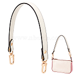 PU Leather Chain Bag Extender Chains, with Alloy Clasps, Bag Replacement Accessories, White, 448x22.5mm(DIY-WH0661-44D)