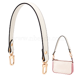 PU Leather Chain Bag Extender Chains, with Alloy Clasps, Bag Replacement Accessories, White, 448x22.5mm(DIY-WH0661-44D)