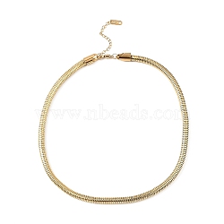 304 Stainless Steel Round Snake Chain Necklace, for Beadable Necklace Making, Golden, 15.67 inch(39.8cm)(NJEW-D043-01G)