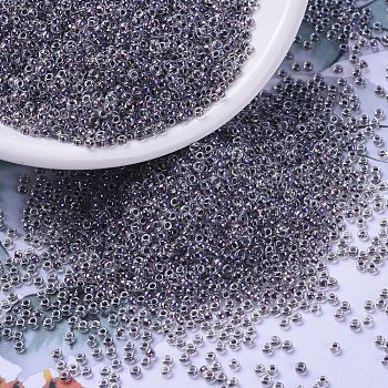 MIYUKI Round Rocailles Beads, Japanese Seed Beads, (RR3203) Magic Violet Lined Crystal, 11/0, 2x1.3mm, Hole: 0.8mm, about 1100pcs/bottle, 10g/bottle