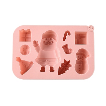 Christmas Cake DIY Food Grade Silicone Statue Mold, Portrait Sculpture Cake Molds (Random Color is not Necessarily The Color of the Picture), Random Color, 120x180x23.5mm, Inner Diameter: 23~92x14~59mm