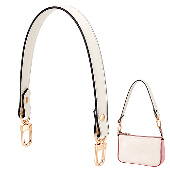 PU Leather Chain Bag Extender Chains, with Alloy Clasps, Bag Replacement Accessories, White, 448x22.5mm