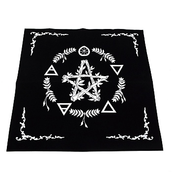 Cloth Square Altar Tarot Tablecloth, Pentagram Star Moon Tablecloth, Star Pattern, 490x490x1mm
