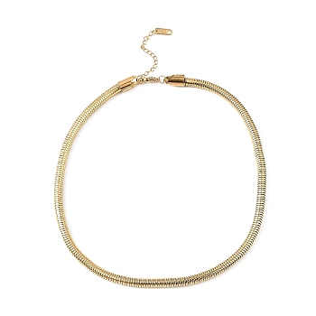 304 Stainless Steel Round Snake Chain Necklace, for Beadable Necklace Making, Golden, 15.67 inch(39.8cm)